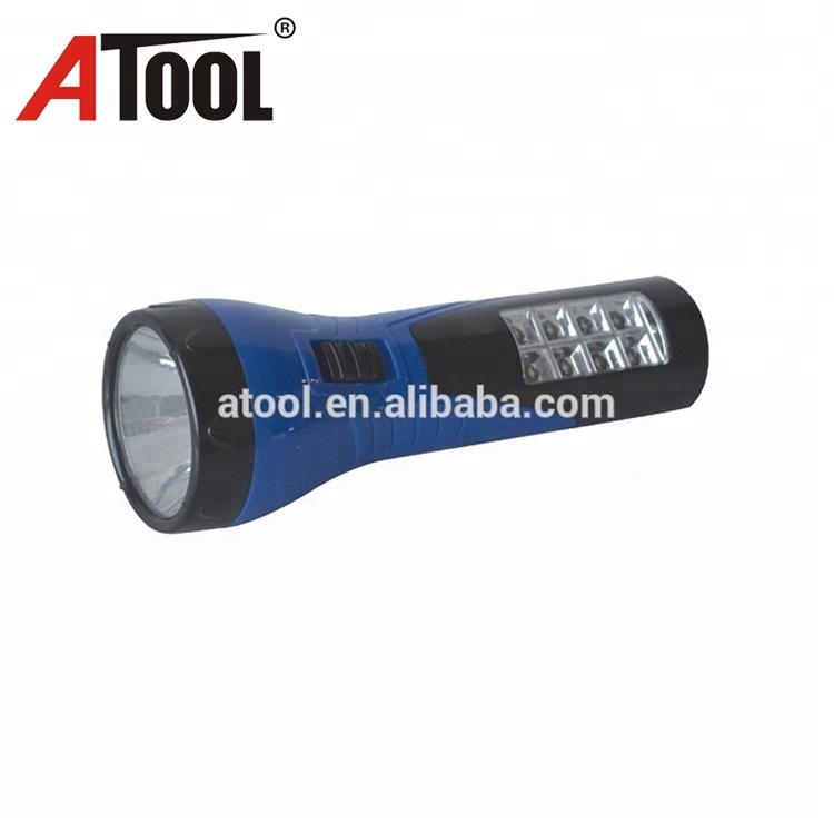 ATOOL plastic abs 1w lead acid rechargeable led torch flashlight