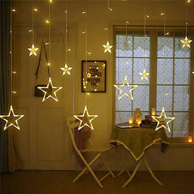 Twinkle String Ins Christmas Decoration Holiday Curtain Wedding Neon 220v fairy led star light