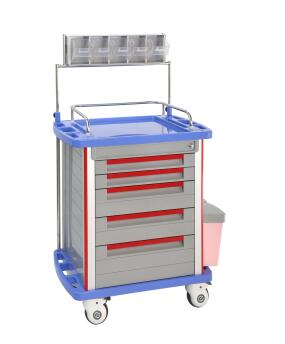 Good quality Abs nursing trolley treatment cart nursing medical car