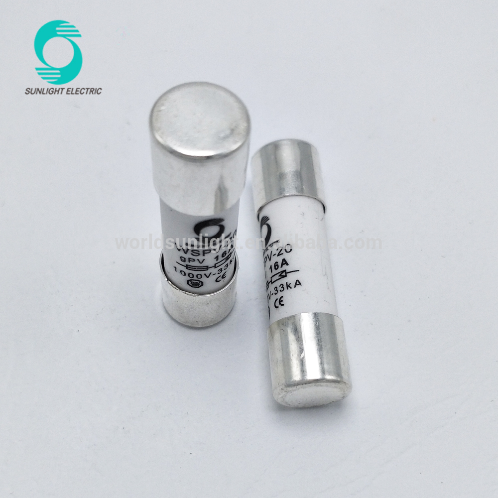 High voltage electrical thermal 1A 2A 3A 4A 5A 6A 8A 10A 12A 15A 20A 30A 1000V dc SOLAR PV fuse