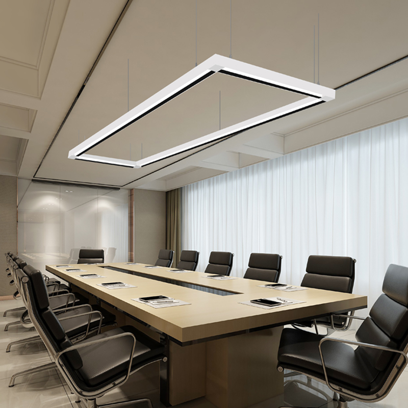 19w 38w office linear ceiling light modern dimmable suspended/surface mount led linear light