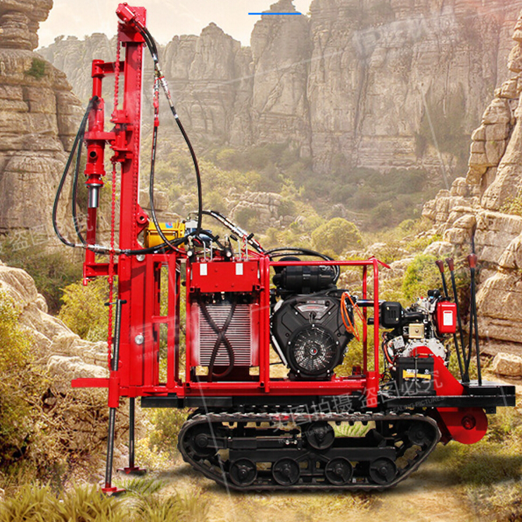 Hengwang factory direct sales small flexible light dth drilling rig with crawler