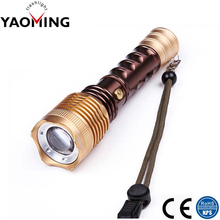 Outdoor Fishing Equipment LED Flashlights Hand torch Wholesales Rechargeable Torchlight