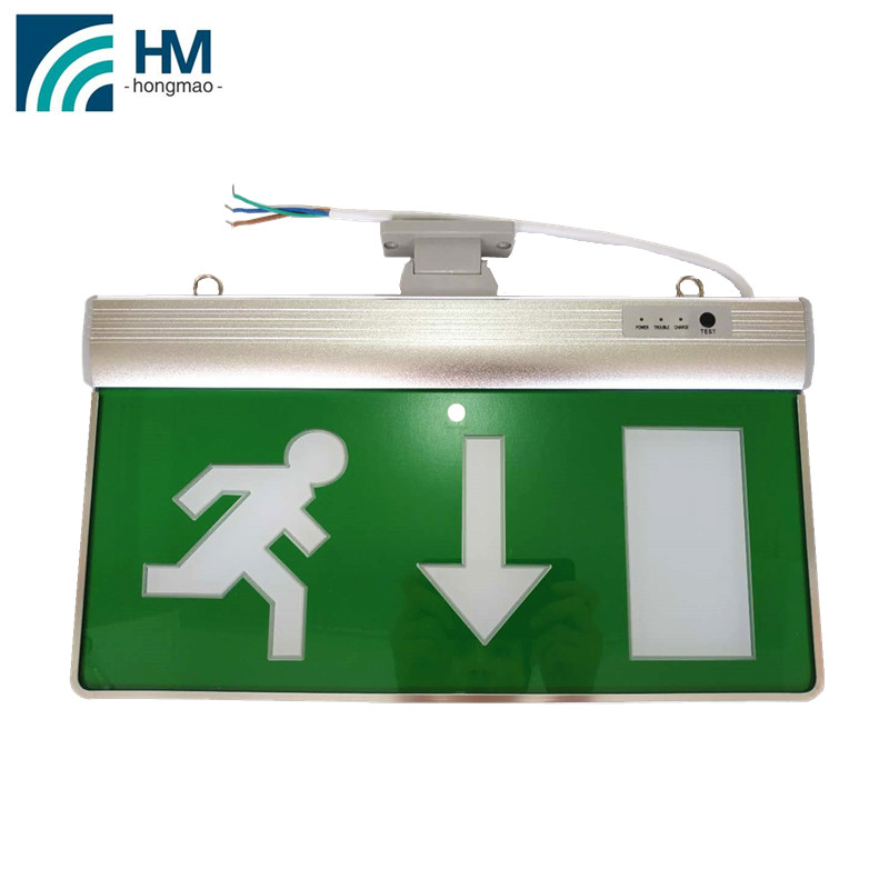 high quality aluminum frame acrylic board wall monuted hanging ceiling acrylic exit sign light