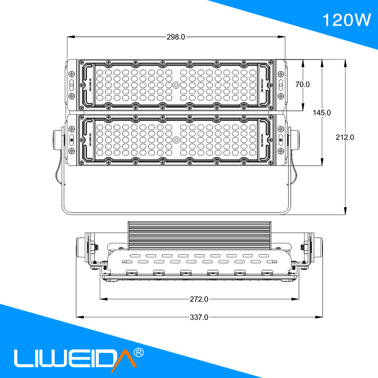 5 Years Warranty Waterproof IP65 60W 120W 180W 300W LED Flood Tunnel Light