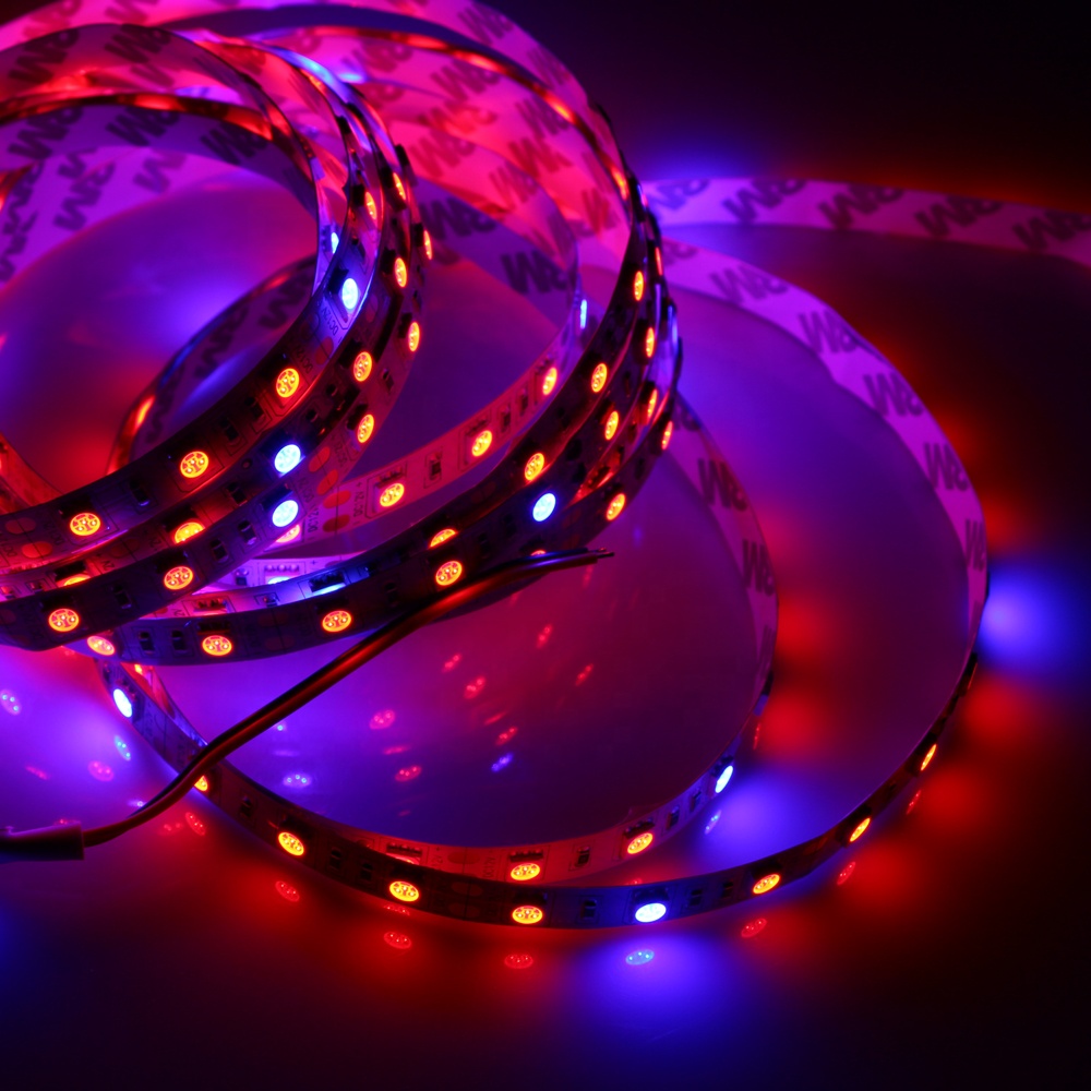 Full Spectrum SMD 5050 4 Red 1 Blue 660nm UV Led Strip Grow Lights for Plants Growing Aquarium Greenhouse