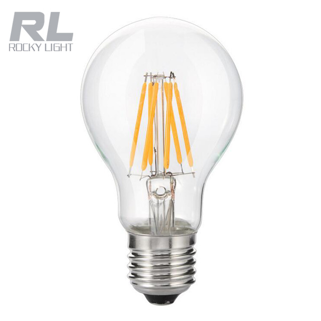 LED filament light A60 ST64 2W 4W glass LED bulb warm white E27 dimmable filament bulb lamp