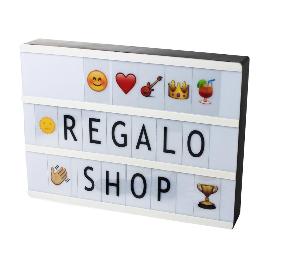 A5 size Led alphabet letter signage decoration sign box with magnets