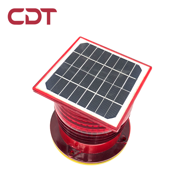 Solar -powered Low intensity Led red signal tower warning lights