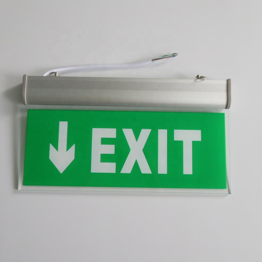 Hot sale 3w customize single or double sided acrylic shell led emergency exit sign light