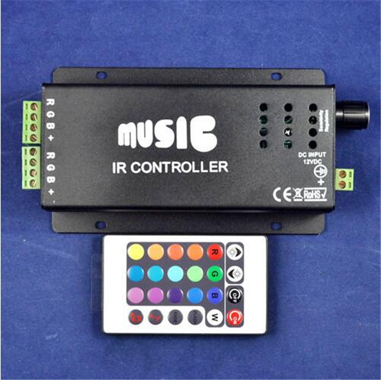 12V  Infrared Remote Control Music RGB Strip Controller LED RGB Intelligent Lighting Controller