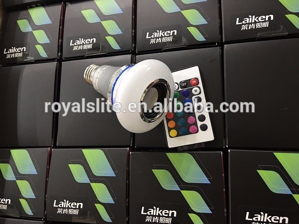 LED music color change light,bluetooth led light lamps B22 E27 base