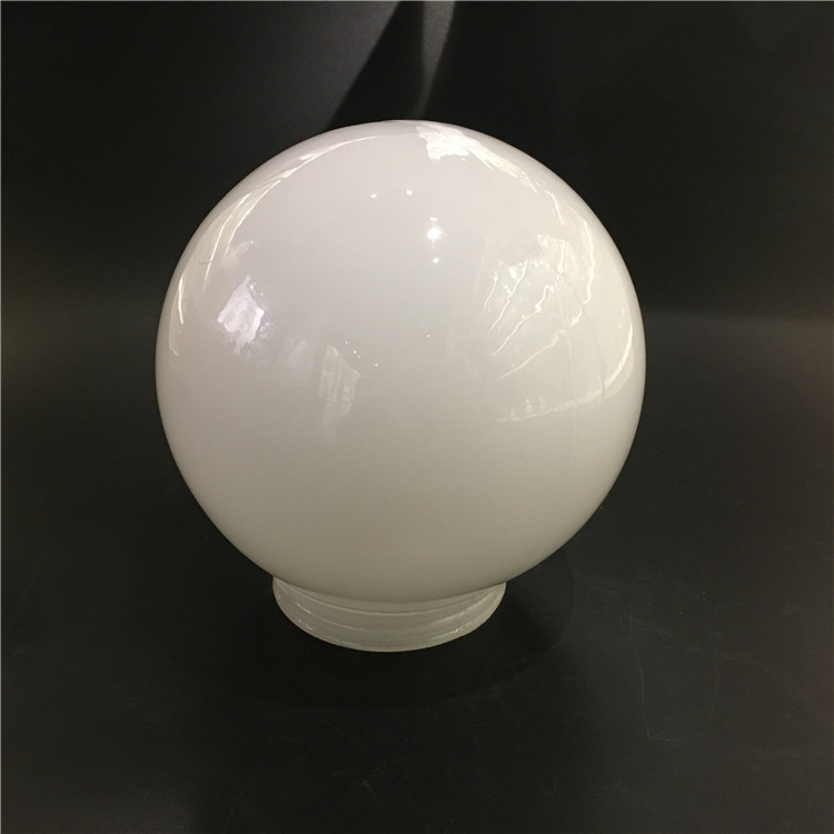 Customized Thread Hand Blown Cylinder Opal White Glass Lamp Shade