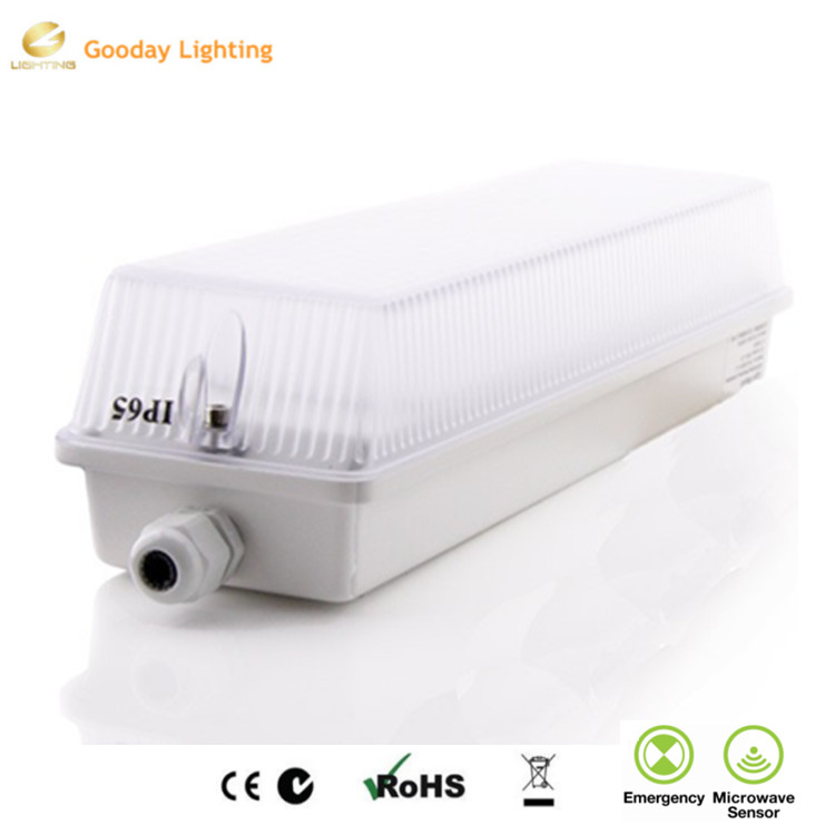 New design aluminum led maintained emergency exit fitting with rechargeable battery and microwave sensor