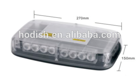 DC 12/24V Clear Lens Amber 24LED*3W Flashing mini Light Bar Beacon Strobe Lorry Forklift Truck Van