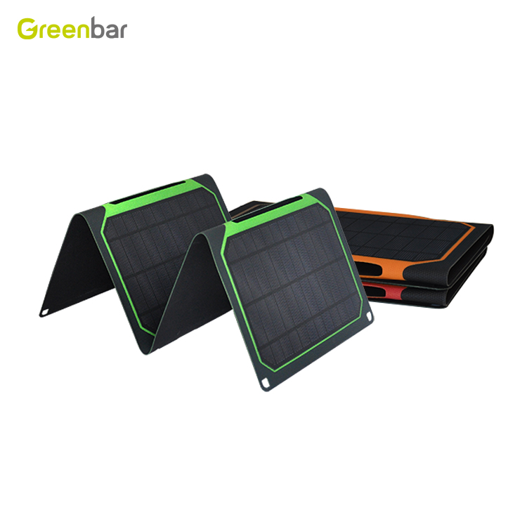 Greenbar supply 25W high quality small solar panel charger etfe portable waterproof monocrystalline folding solar panel