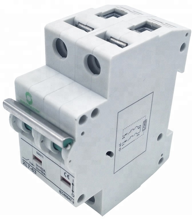 Solar system Non-polarity DIN RAIL 6kA 2P 10A dc c10 circuit breaker / mcb