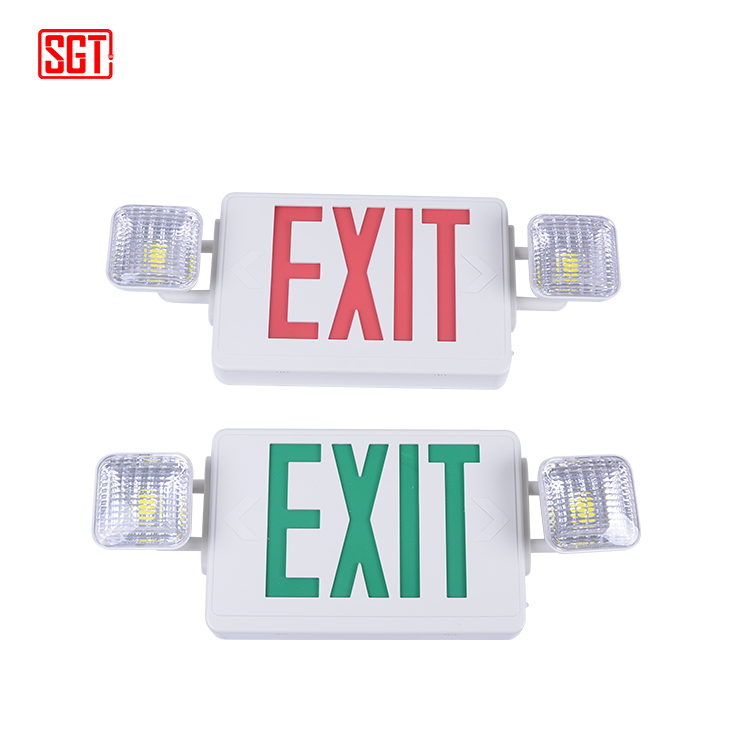 North American standard easy installation lighted LED exit signs emergency exit light with US standard plug cord