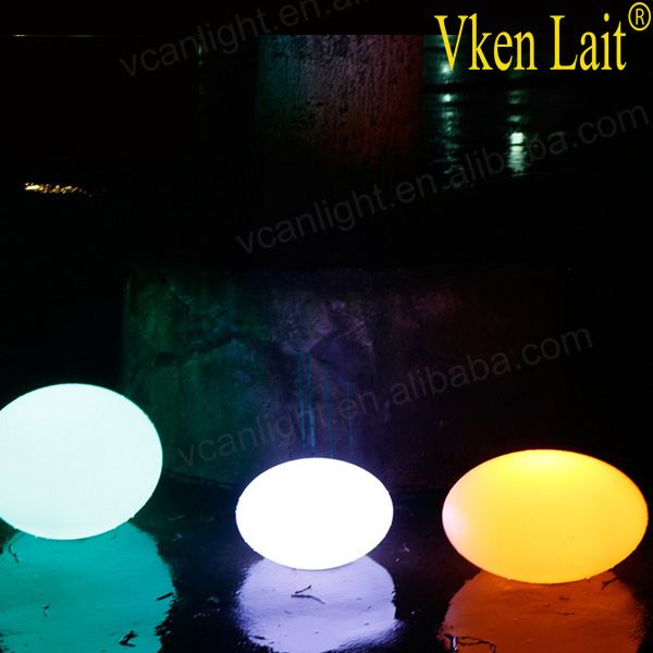 Battery operated Outdoor pebble shape led light with 16 colors