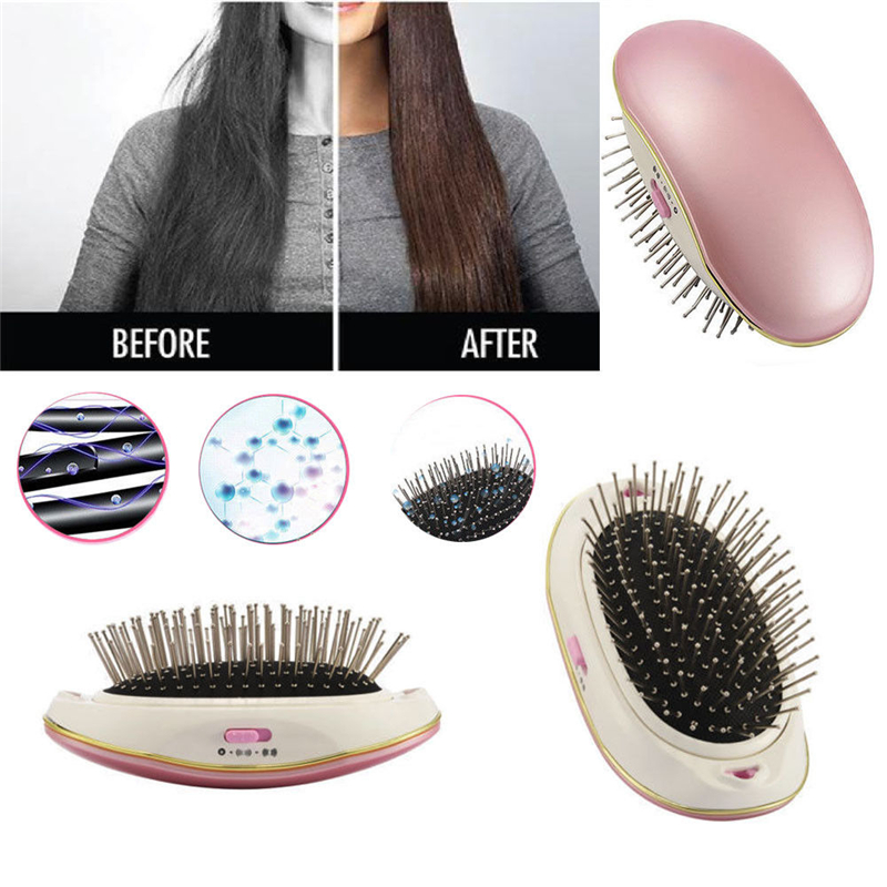 Hot Sale Mini Hair Portable Brush Comb Electric Ionic Hairbrush Massage Home Travel Using Hair Straightener Small Comb