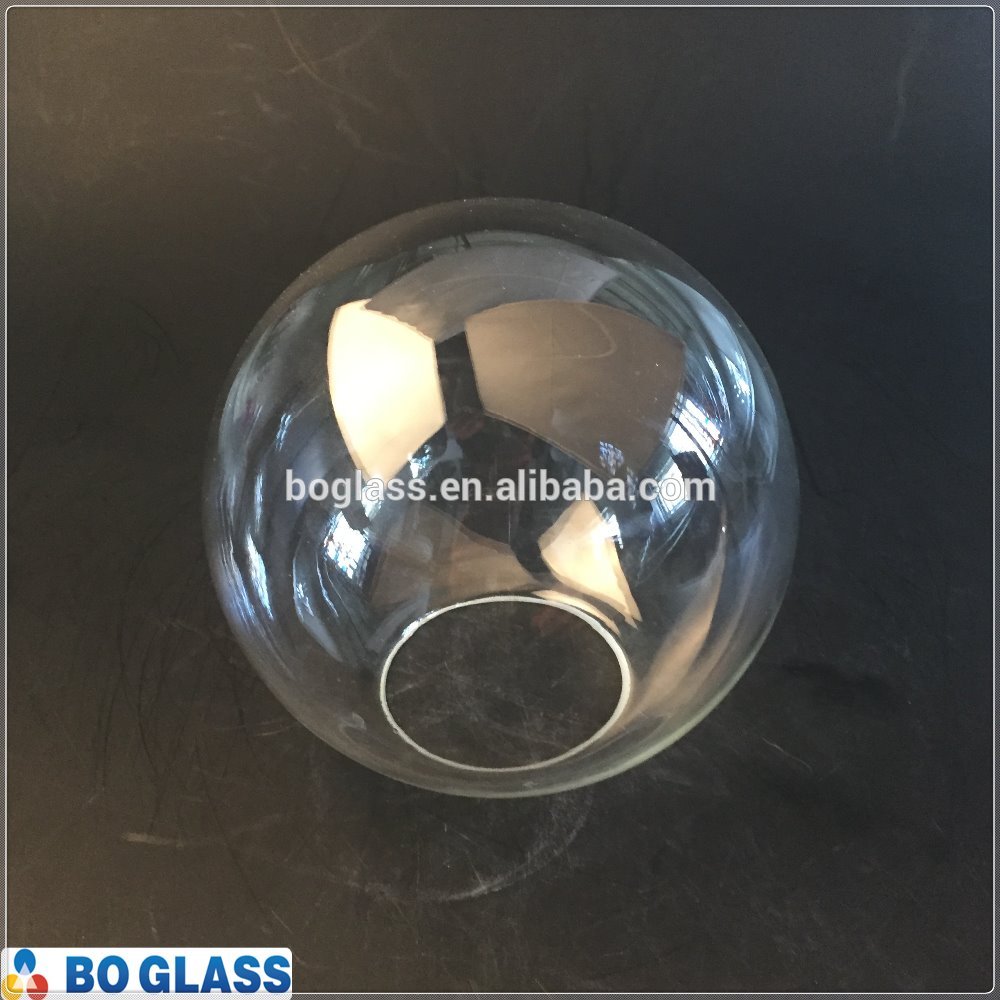 clear 6 glass ball with hole from factory