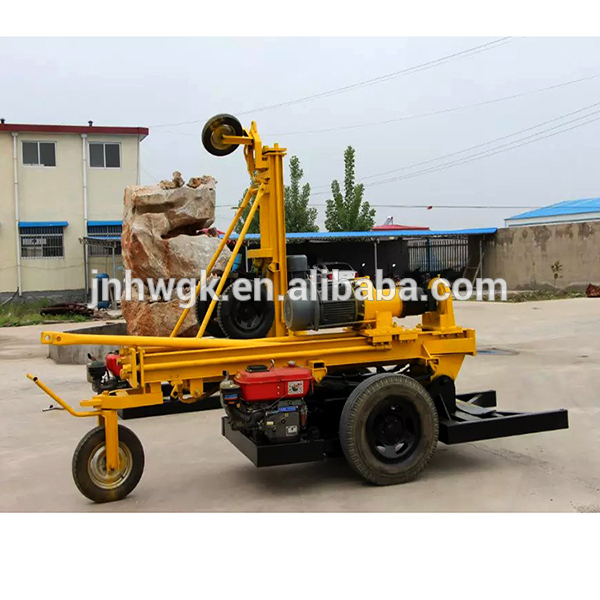 200M depth pneumatic wheels type Drilling Rig Machine