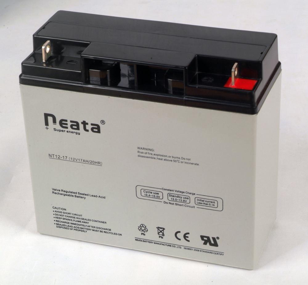 < NEATA BATTERY>Security System 12v 17ah auto start elevator emergency battery