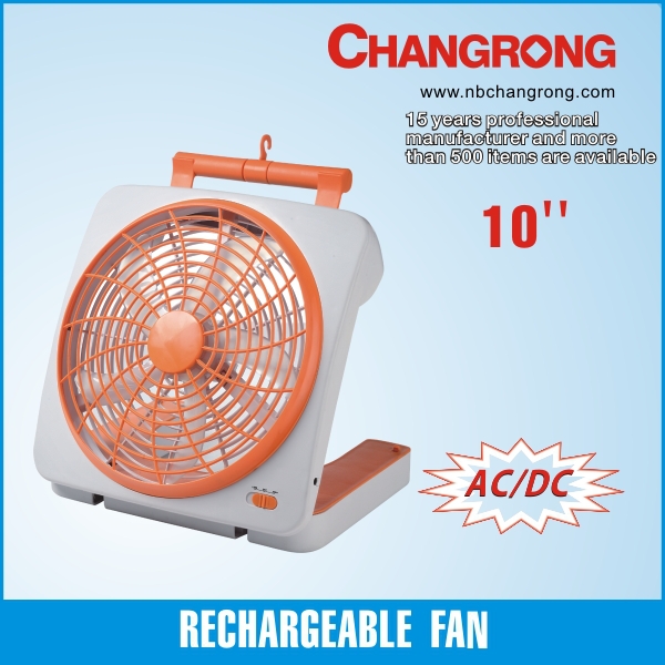 adjustable base 2-speed emergence rechargeable portable electric fan