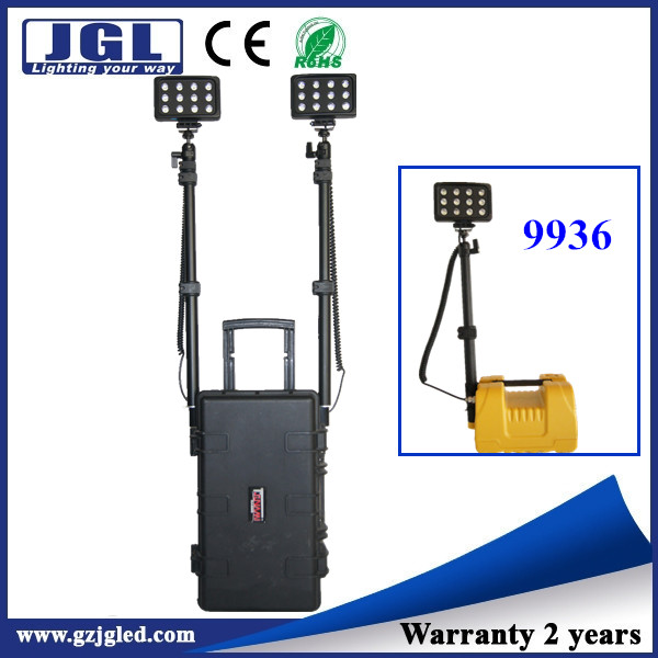 72w mobile led lighting tower system, railway maintenance lighting