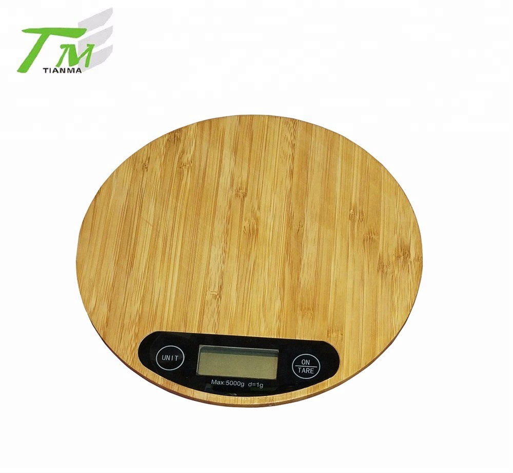 Round kitchen food scale max 5kg electronic kitchen scale LCD display digital food scale