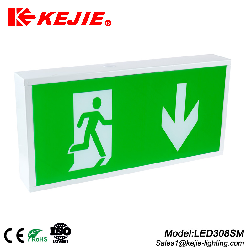 Hight quality compact fire safety running man emergency exit sign with self-testing KE3338