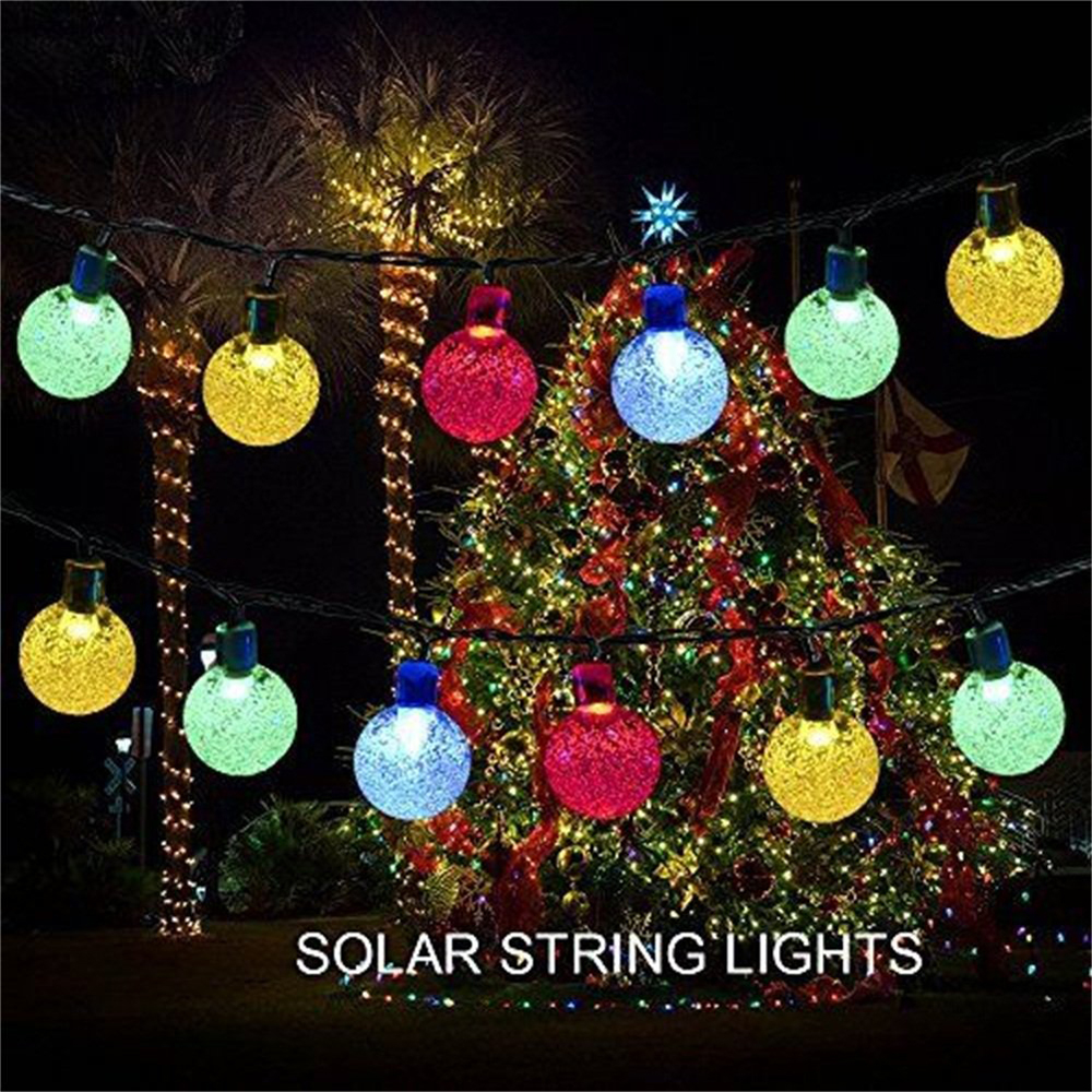 Outdoor Fairy LED Bubble Crystal Ball String Lights Christmas Decorative Lighting Ball Fairy String Light