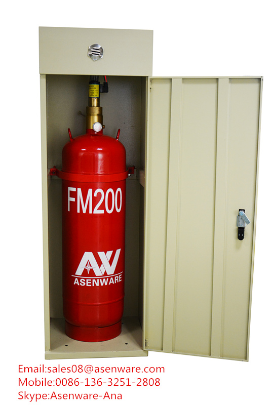Max 180L cabinet offer cylinder clean gas FM200 Fire extinguishing system