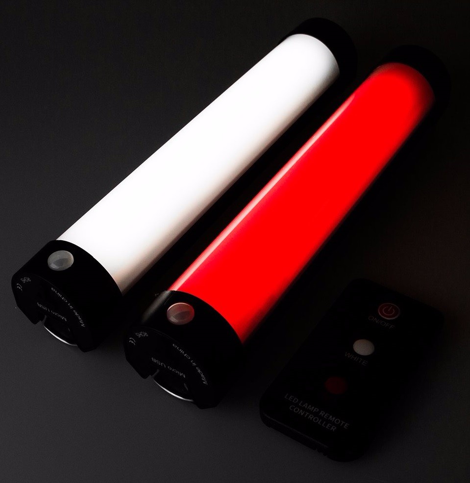 UYLED Battery Powered Dimmable Remote Control Bi-Color Temperature LED Hanging Tube Emergency Light