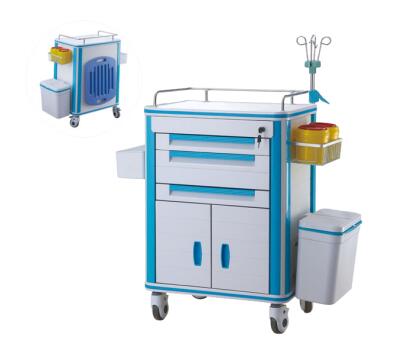 Classic Type Cheap Price ICU Emergency Cart With Locker