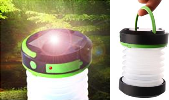 CE ROHS ABS Material Solar Led Telescopic Camping Lantern light with Power Bank Mobile Phone Charger