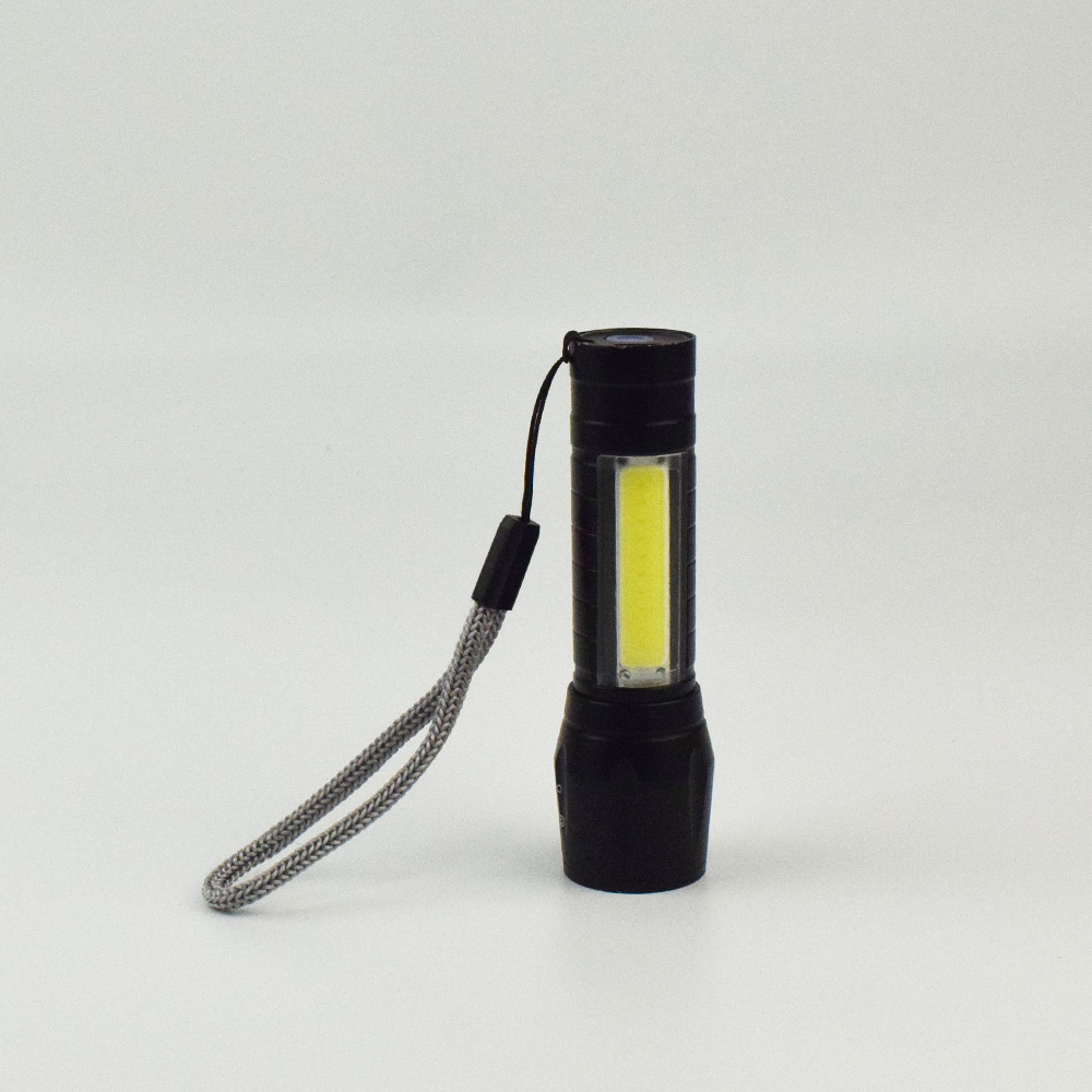 Cold White Mini Multifunctional LED Flashlight easy to carry, Rechargeable Torch can Zoom, Micro USB Plug