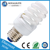 9w 12w 16w energy saving 7w-200w half full spiral CFL lamps
