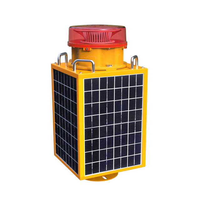 Portable Solar Powered L-864 Type Red Flashing Obstacle Lights