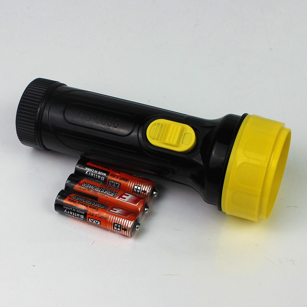 HS-6098 plastic bag packing 1W led AA battery torch