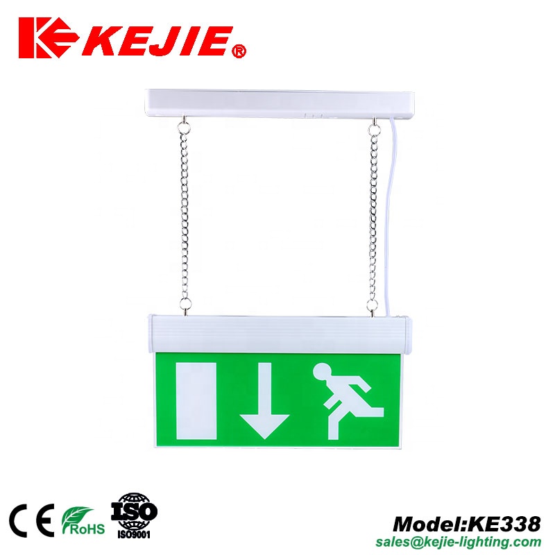 Zhongshan Kejie popular hanging safty LED emergency exit sign light