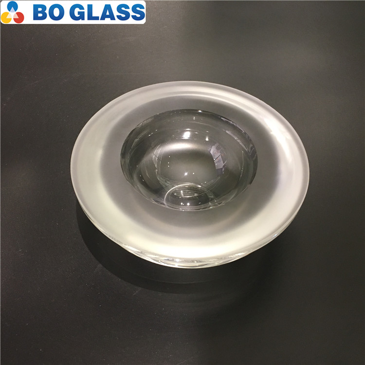 Factory pressed led borosilicate glass lens