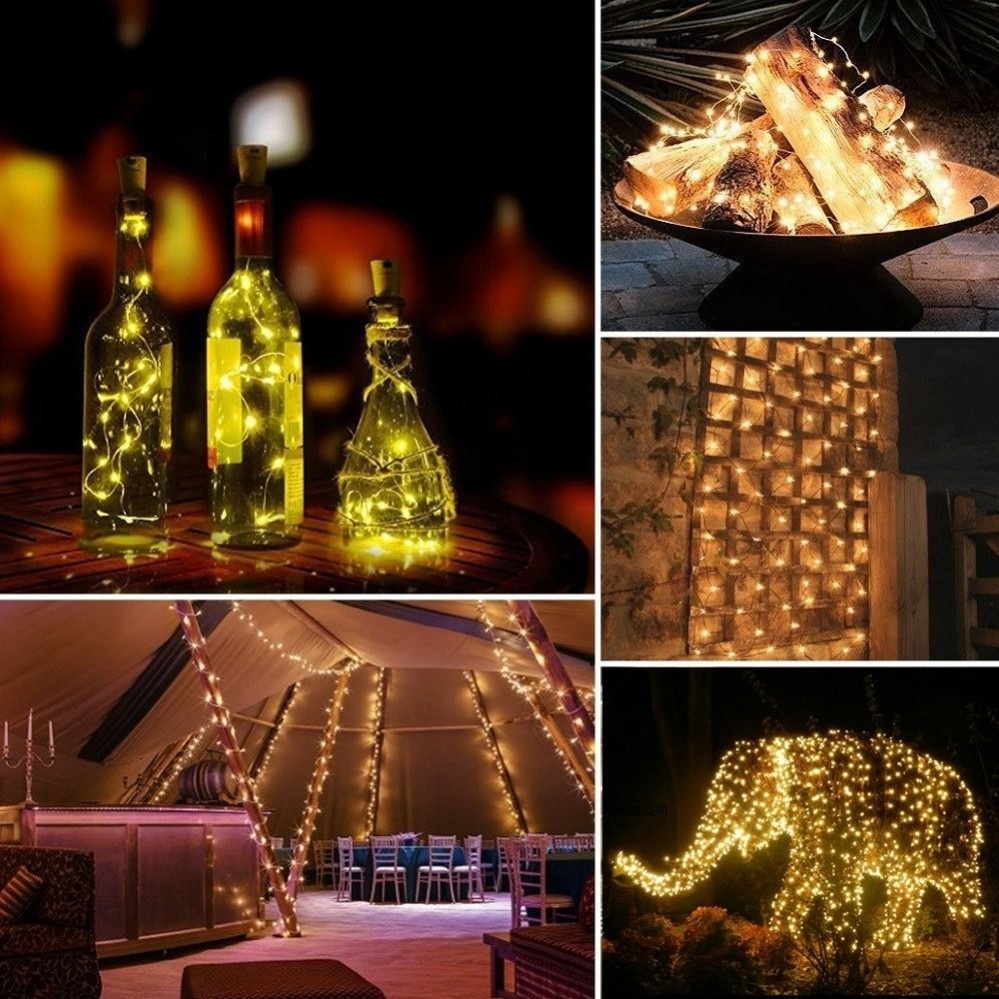Outdoor Waterproof Bendable Copper Wire Solar LED String Light
