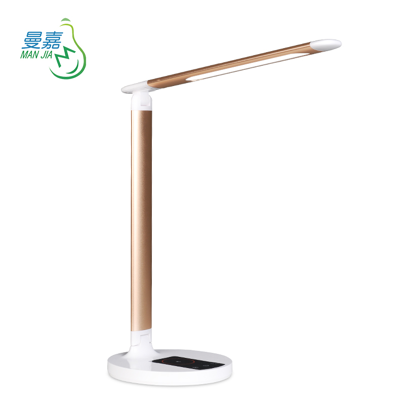 IPhone X Qi wireless charger lampe us 110v/220v modern led eyecaring touch light table lamp usb charging