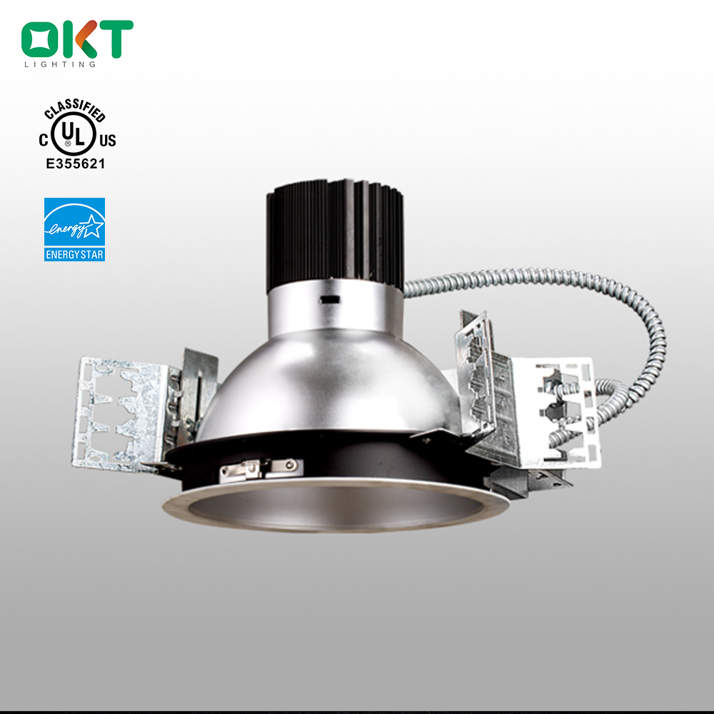 OKT 10 inch 54W LED COB commercial downlight with 0-10v dimming or triac dimming