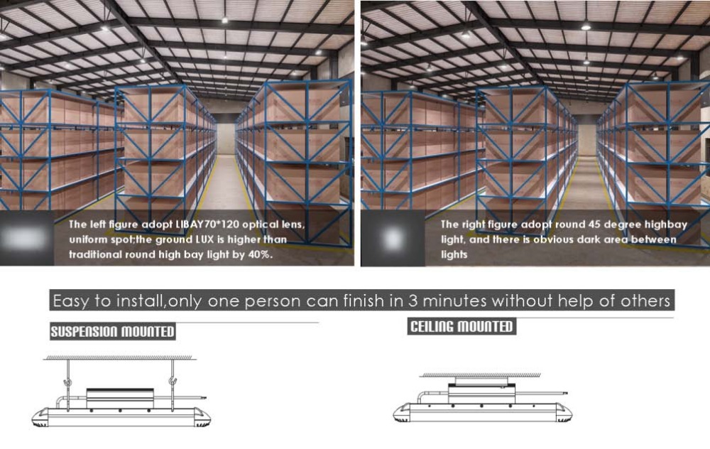 200w 120w 150w led high bay light for warehouse,industrial led linear high bay light