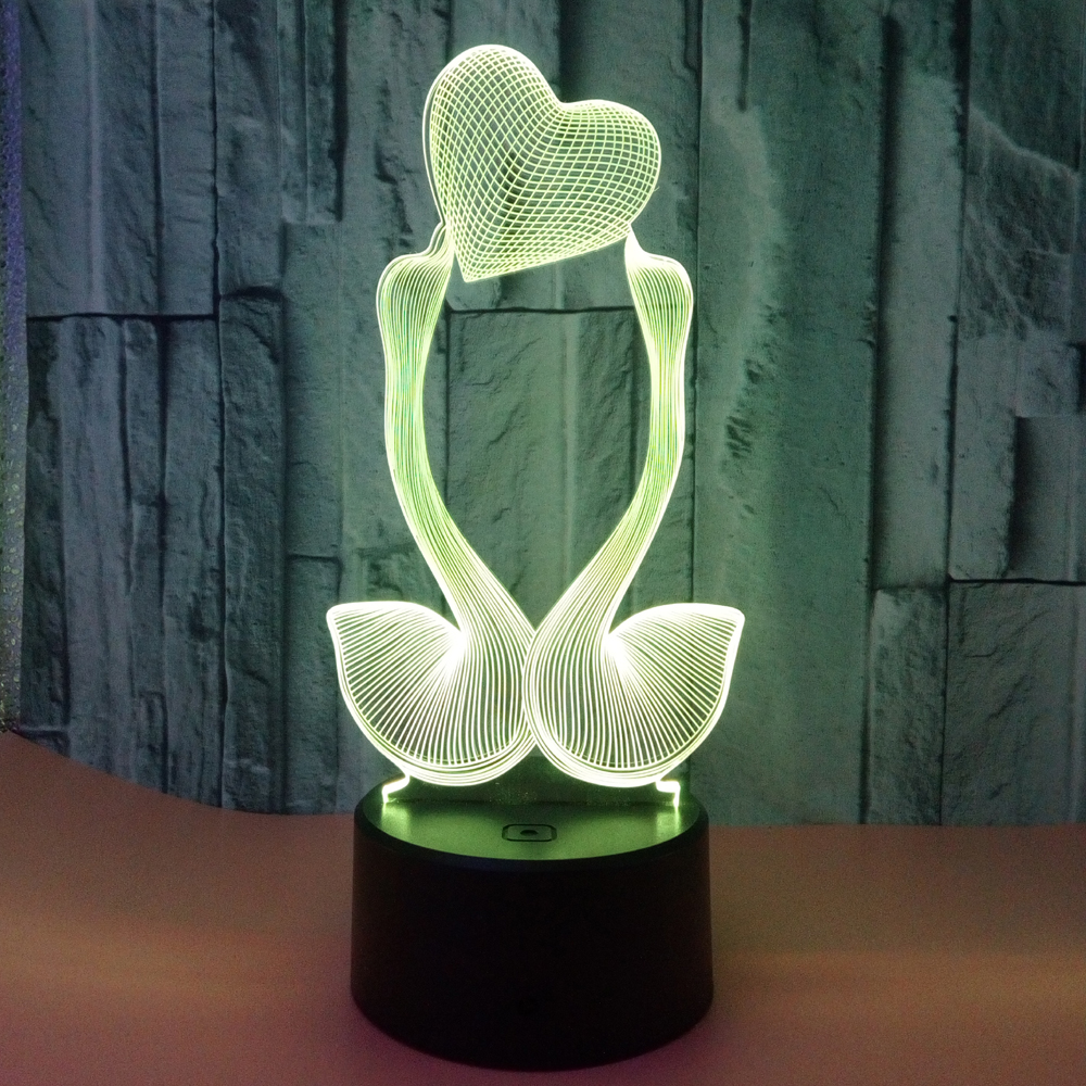 Small beauty gift of musical note 3D Night Light with 7 Color
