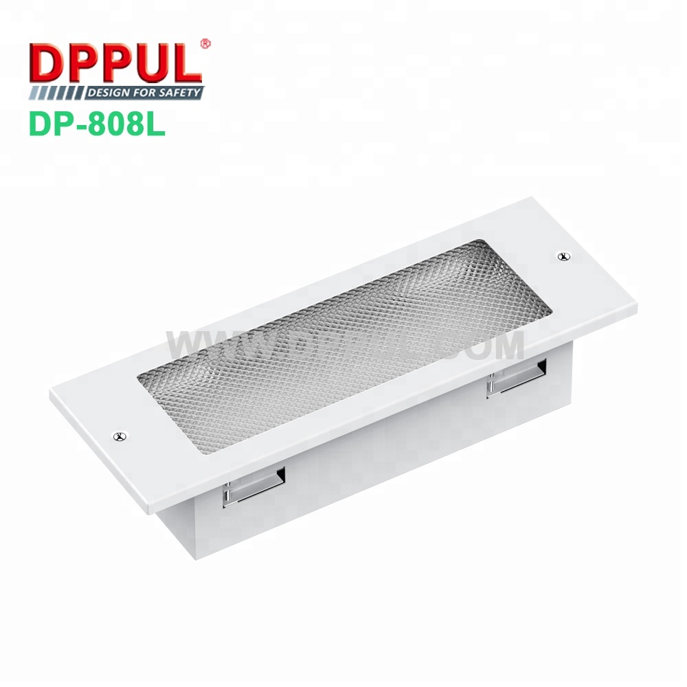 With 3.6V back battery and Wall mounted exit sign and IP20