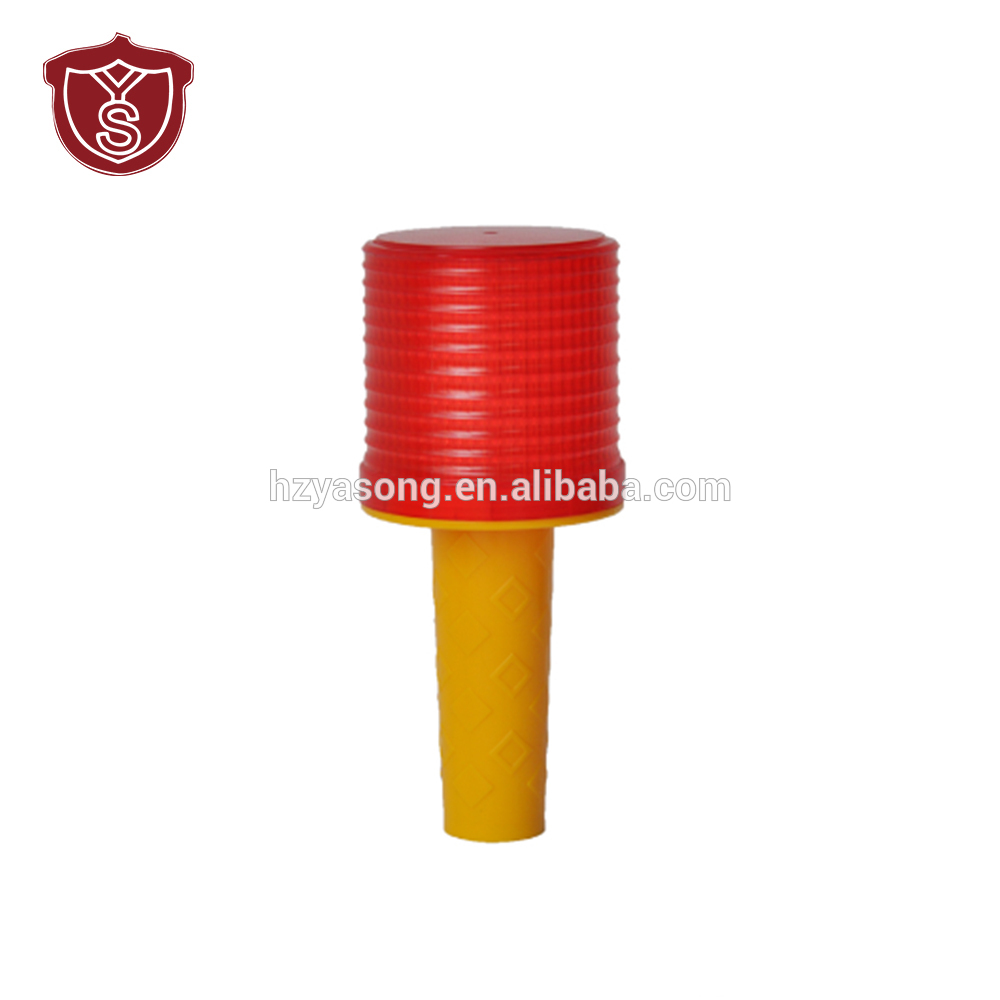 High Brightness led flash road safety solar traffic cone warning light