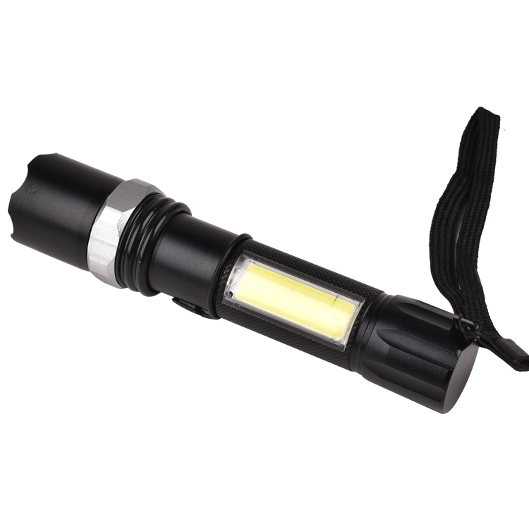 XPE+COB Flash Lighting Long Distance Flashlight Rechargeable Hunting LED Torch Light